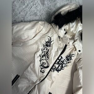 Harley Davidson pearl white bomber